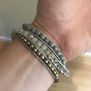 LOFT beaded wrap around bracelet